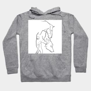 horse elephant wolf sketch Hoodie